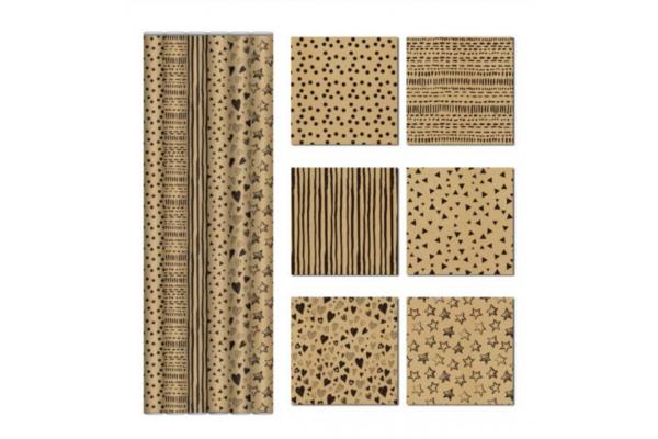 80gsm Printed Sheet Packing Gift Wrap Paper Roll Matte Surface Finished