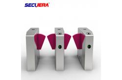 China Smart Retractable Flap Barrier Gate Turnstile Security Subway Wing Gate supplier