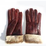 Fashion Lady's Double Face Sheep Skin Winter Glove for sale
