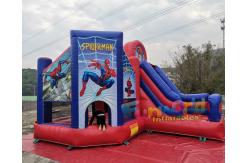 China Spiderman Inflatable Bouncer Slide Jumping Castle Bouncer TUV ROHS EN71 supplier