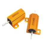 RX24 75W 2K Ohm Power Golden Aluminium Housed Metal Shell Case Wire Wound Resistor Wirewound for sale