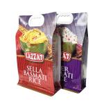 1kg 2kg 5kg 10 Kg Poly Bag , Flat Bottom Thailand Basmati Rice Packaging Bag for sale