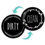 Personalised magnet Circle Dirty Dishwasher Clean Sign Target for sale