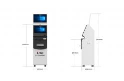 China Multi Touch Screen Cash Payment Kiosk Wall Mounted With Encrypting Pin Pad supplier