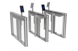 China Biometric Vertical Turnstile Gate SS304 Case Transparent Acrylic Arm supplier