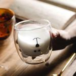 300ml Double Wall Insulated glass Custom Drinking Cups Macchiato Espresso For Office