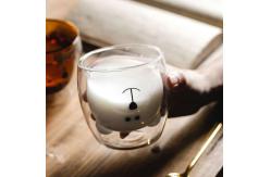 China 300ml Double Wall Insulated glass Custom Drinking Cups Macchiato Espresso For Office supplier