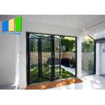 Customize Waterproof Aluminum Sliding Bi Folding Glass Patio Door For Exterior for sale