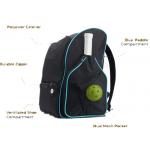 600D PVC Pickleball Racket Bag Backpack OEM / ODM With Outsides Racket Pocket Design