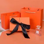 Dual - Opening Bowknot Gift Box - Orange Business & Wedding Favor Boxes Cosmetic & Birthday Gift Packaging
