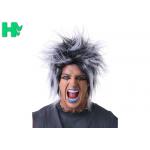 Crazy Style Synthetic Cosplay Wigs Black And White Color For Halloween Wigs for sale