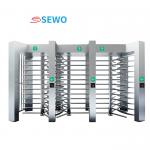 Gym Turnstile Full Height Door Gate with AC220V Power Supply and Barcode Scanner for sale