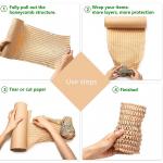 30CM*100M White Black Brown Honeycomb Paper Wrapping Roll Cushioning Pad