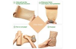 China 30CM*100M White Black Brown Honeycomb Paper Wrapping Roll Cushioning Pad supplier