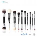 Double Side 10pcs Cooper Ferrule Women'S Makeup Brush Set for sale