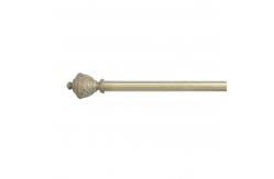 China Paint Craft Pipe Curtain Rods Sets With 3M Resin Curtain Finials Single Bracket supplier