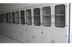 China Acid Resistant Lab Storage Cabinets PVC Plastic Handle Epoxy Powder Surface supplier