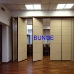 Commercial Folding Sliding Movable Wall Partitions On Wheels 16000mm Height for sale