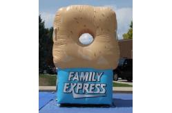 China Gaint Inflatable Bottles / Family Express Donut Inflatable Football Toss supplier