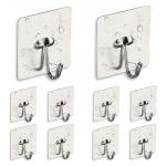 Smooth Edge Strong Bearing Capacity Stainless Steel Adhesive Hooks for Bathroom, Kitchen and Living Room for sale
