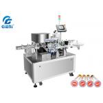 PLC Control 220V 50HZ Lip Balm Labeling Machine For Cylinder Container for sale
