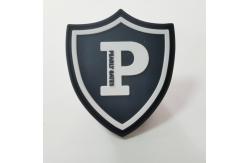 China Embossed 3D Effect Environmental Silicone Badge For Hats Main Label supplier