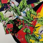 Flower Floral Printed Woven Fabrics 120gsm for sale