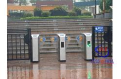 China Automatic Entrance Speed Flap Security Turnstile Barrier Gate For Natatorium supplier