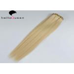 613 Golden Blonde Straight Clip In Human Hair Extension With No Shedding for sale