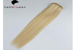 China 613 Golden Blonde Straight Clip In Human Hair Extension With No Shedding supplier