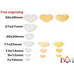 8MM 10MM Free Engraving Colorful SS Tags DIY Jewelry Charms for sale