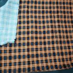 Plaid Printed Fire Resistant Material Fabric 210 Gram EN11611