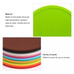 Oem Logo No Spills Round Custom Silicone Coasters