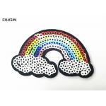 Cute Rainbow Sequin Embroidery Patches Handmade 2 Tall No Minimum
