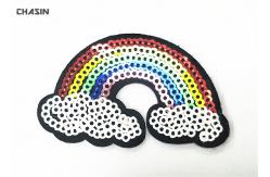 China Cute Rainbow Sequin Embroidery Patches Handmade 2 Tall No Minimum supplier