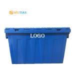 600x400x350 Plastic Logistic Box 60L Nestable Plastic Crate Load 70Kg for sale