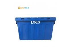 China 3000g Weight Plastic Logistic Box HDPE Blue Load 50Kg Stackable Moving Crates supplier