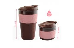 China 350ml Heat Resistant Silicone Foldable Coffee Cups With Lid supplier