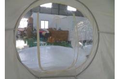 China CE EN14960 Three Rooms Glamping Tent , Inflatable Bubble Lodge Tent With Metal Tunnel supplier