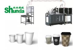 China Single / Double PE Coated Disposable Cup Thermoforming Machine 100 PCS/MIN supplier