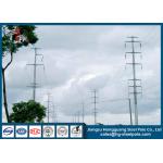 Customized Tubular Steel Tower Electric Pole / Power Transmission Poles for sale