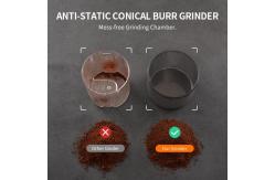 China Ultra Fine Professional Conical Burr Coffee Grinder Coarse 35 Setting LED Light supplier