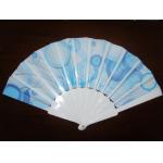 23cm Promotional hand fan , with plastic frame and paper both-side printed