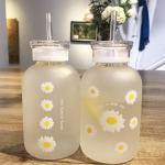 480ml Milk Juice Cute Water Bottle With Scale Portable Transparent
