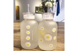 China 480ml Milk Juice Cute Water Bottle With Scale Portable Transparent supplier