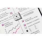 Middle Size Bullet Journal Notebook Black Color With Expandable Back Pocket for sale