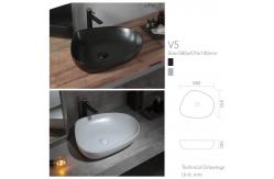 China 580*470*140mm Irregularity Sanitary Ware Basin With Base Stand supplier