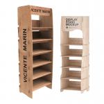 Bevis Modern 4-Layer Removable Wooden Plywood Display Racks Floor Stand for Supermarket Store Display Packaged in Carton for sale