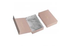 China Custom Black Solid Magnetic Gift Box Packaging With Clear Window Foam Insert supplier