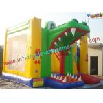 Popular Shark Inflatable Combo Moonwalk , Combo Bouncer Slide With Affordable Price for sale
